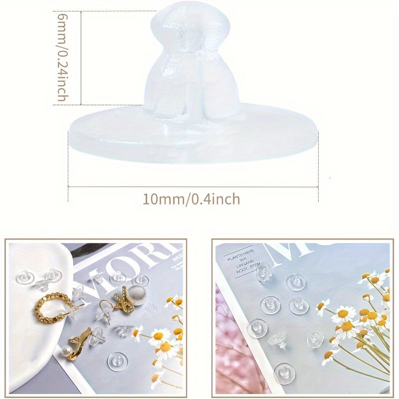 29pcs Fishing Hook Earring Backings, Transparent Safety Plugs